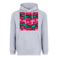Heather Grey valentines day leopard and turquoise gemstone seamless pattern Heavyweight Hoodie - BundleAndBundleShop