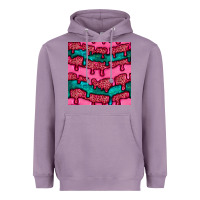 Lavender valentines day leopard and turquoise gemstone seamless pattern Heavyweight Hoodie - BundleAndBundleShop