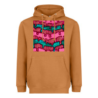 Meerkat valentines day leopard and turquoise gemstone seamless pattern Heavyweight Hoodie - BundleAndBundleShop