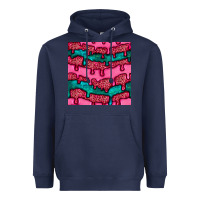 Navy valentines day leopard and turquoise gemstone seamless pattern Heavyweight Hoodie - BundleAndBundleShop