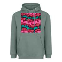 Valentines Day Leopard And Turquoise Gemstone Seamless Pattern Heavyweight Hoodie | Teevron