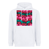 White valentines day leopard and turquoise gemstone seamless pattern Heavyweight Hoodie - BundleAndBundleShop