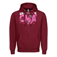 Burgundy breast cancer cma Zipper Hoodie - texasbilliewilder