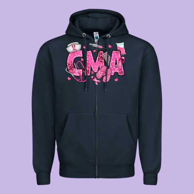 Breast Cancer Cma Zipper Hoodie Designed By Texasbilliewilder