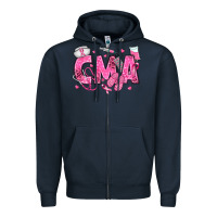 Navy breast cancer cma Zipper Hoodie - texasbilliewilder