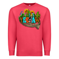 Cardinal yeehaw and cactus with horseshoe Premium Sweatshirt - AdoDesignShop