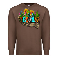 Chestnut yeehaw and cactus with horseshoe Premium Sweatshirt - AdoDesignShop