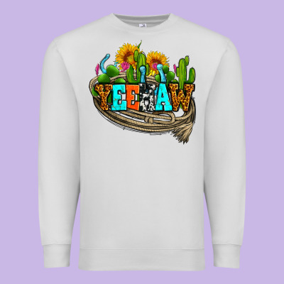 Yeehaw And Cactus With Horseshoe Premium Sweatshirt Designed By Adodesignshop