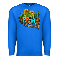 True Royal yeehaw and cactus with horseshoe Premium Sweatshirt - AdoDesignShop