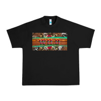 Black western wild and floral leopard  cowhide licanse plate Urban Heavy Tee - Artiststas