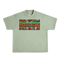 Oil Green western wild and floral leopard  cowhide licanse plate Urban Heavy Tee - Artiststas