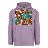 Lavender football turquoise sunflower Heavyweight Hoodie - JahusDesignShop