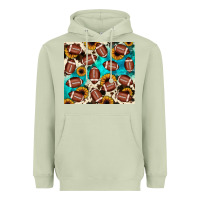 Matcha football turquoise sunflower Heavyweight Hoodie - JahusDesignShop