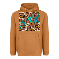 Meerkat football turquoise sunflower Heavyweight Hoodie - JahusDesignShop