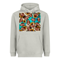 Moon Dust football turquoise sunflower Heavyweight Hoodie - JahusDesignShop