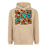 Mushroom football turquoise sunflower Heavyweight Hoodie - JahusDesignShop