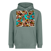 Sage football turquoise sunflower Heavyweight Hoodie - JahusDesignShop