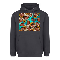 Smoke football turquoise sunflower Heavyweight Hoodie - JahusDesignShop