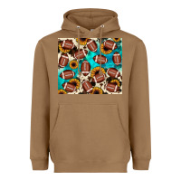 Toasted Coconut football turquoise sunflower Heavyweight Hoodie - JahusDesignShop