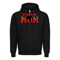 Black taekwondo mom Zipper Hoodie - Zillion Design Studio
