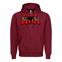 Burgundy taekwondo mom Zipper Hoodie - Zillion Design Studio