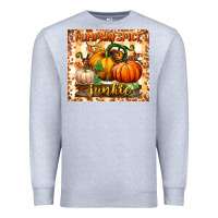 Heather Grey pumpkin spice junkie tumbler Premium Sweatshirt - BundleAndBundleShop