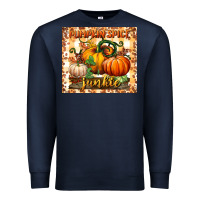 Navy pumpkin spice junkie tumbler Premium Sweatshirt - BundleAndBundleShop