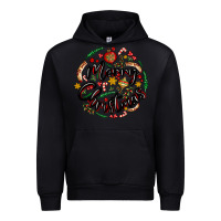 Black merry christmas Urban Hoodie - MaliasSmallBusiness