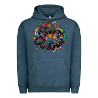Pigment Midnight Navy merry christmas Urban Hoodie - MaliasSmallBusiness