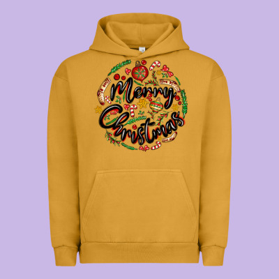 Merry Christmas Urban Hoodie Designed By Maliassmallbusiness