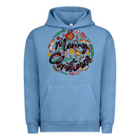 Pigment Pebble Blue merry christmas Urban Hoodie - MaliasSmallBusiness