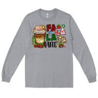 Heather Grey fa la la la latte Long Sleeve Tee - Zillion Design Studio