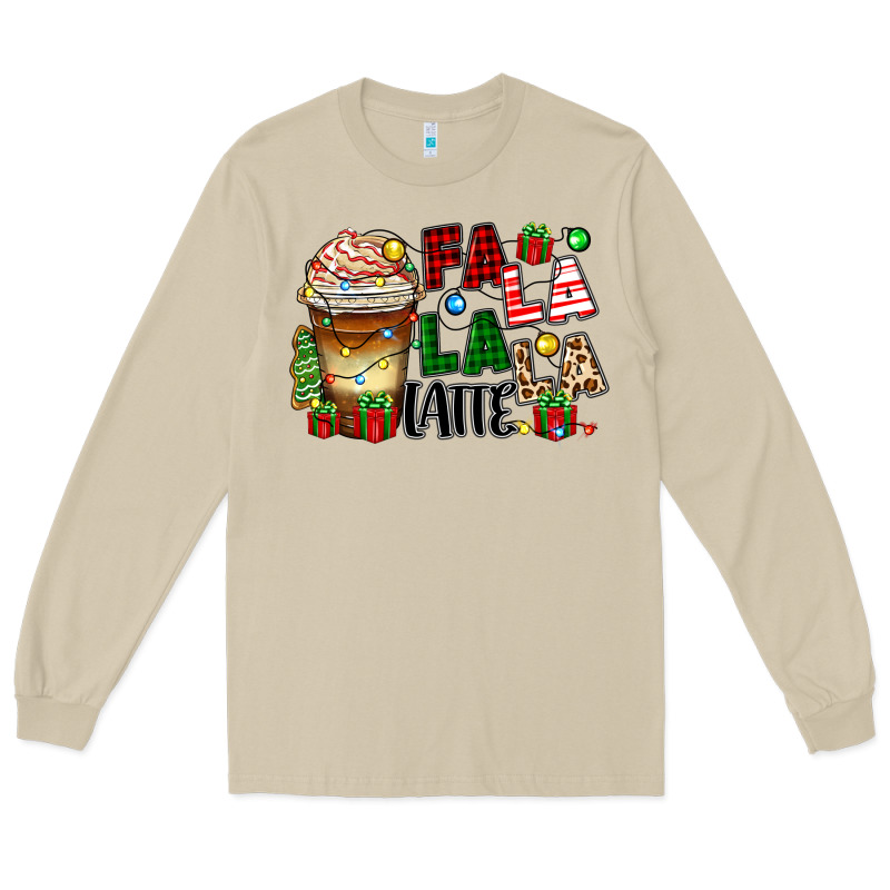 Fa La La La Latte Long Sleeve Tee by Zillion Design Studio | Teevron