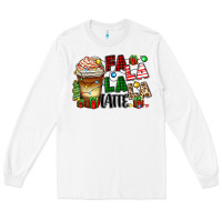 White fa la la la latte Long Sleeve Tee - Zillion Design Studio