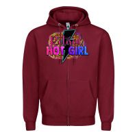 Burgundy retired hot girl Zipper Hoodie - Zillion Design Studio