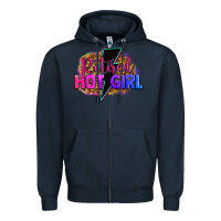 Navy retired hot girl Zipper Hoodie - Zillion Design Studio