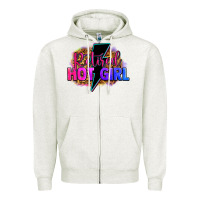 Oatmeal Heather retired hot girl Zipper Hoodie - Zillion Design Studio