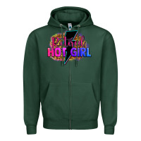 Sports Green retired hot girl Zipper Hoodie - Zillion Design Studio