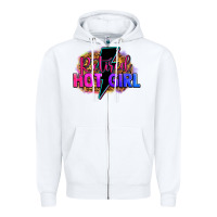 White retired hot girl Zipper Hoodie - Zillion Design Studio