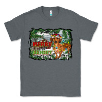 Charcoal Heather merry and bright  dachshund with farm Classic Tee - RanaPortraitStore