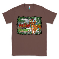 Chestnut merry and bright  dachshund with farm Classic Tee - RanaPortraitStore