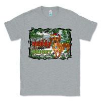 Heather Grey merry and bright  dachshund with farm Classic Tee - RanaPortraitStore