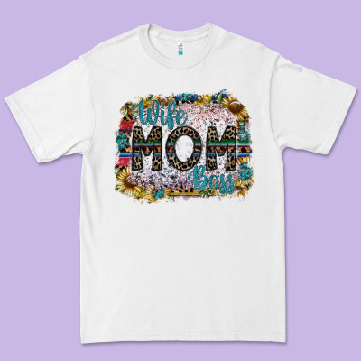 Wife Mom Boss Premium Tee Designed By Sublimationcraftshop