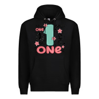 Black one  one one one Premium Hoodie - MaliasSmallBusiness
