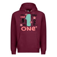 Burgundy one  one one one Premium Hoodie - MaliasSmallBusiness