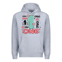 Heather Grey one  one one one Premium Hoodie - MaliasSmallBusiness