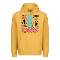 Mustard one  one one one Premium Hoodie - MaliasSmallBusiness