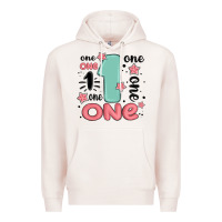 Pale Pink one  one one one Premium Hoodie - MaliasSmallBusiness