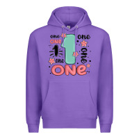 Purple one  one one one Premium Hoodie - MaliasSmallBusiness
