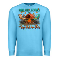 Ocean Blue falling leaves and nights like this Premium Sweatshirt - BundleAndBundleShop